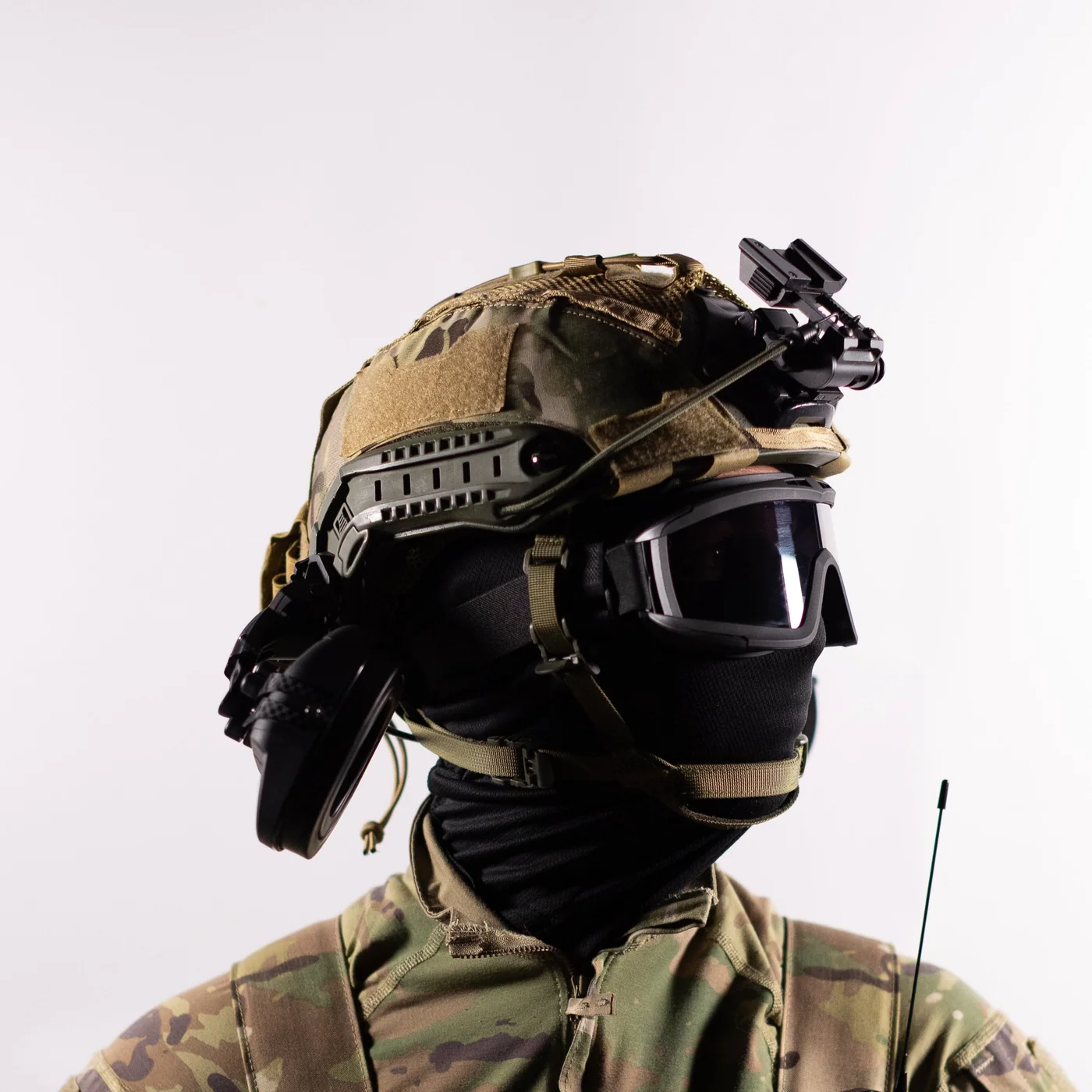 ClearVane worn with a helmet and goggles